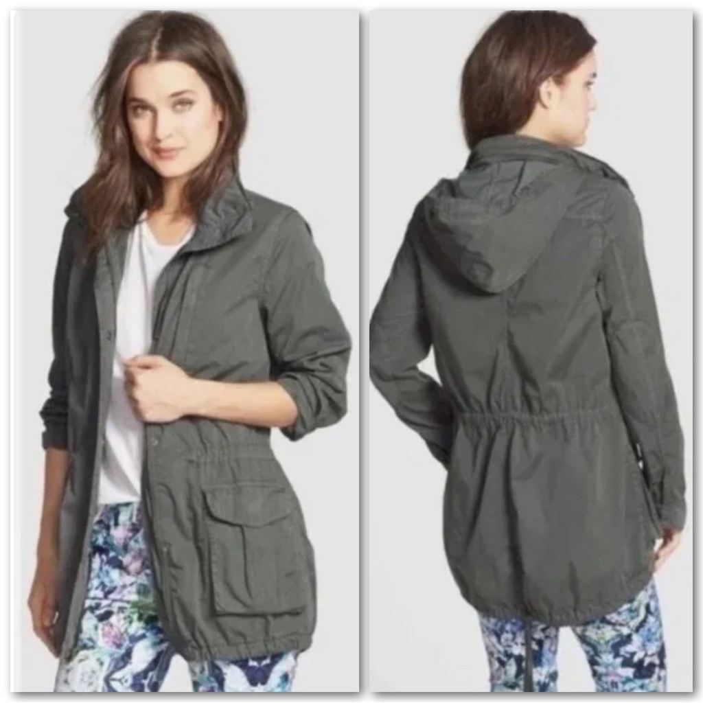 James Perse Standart Utility Lightweight Hooded Jacket Parka